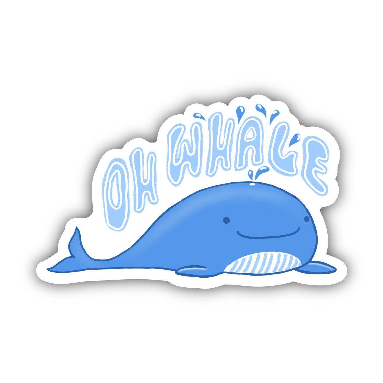 Oh Whale Blue Sticker