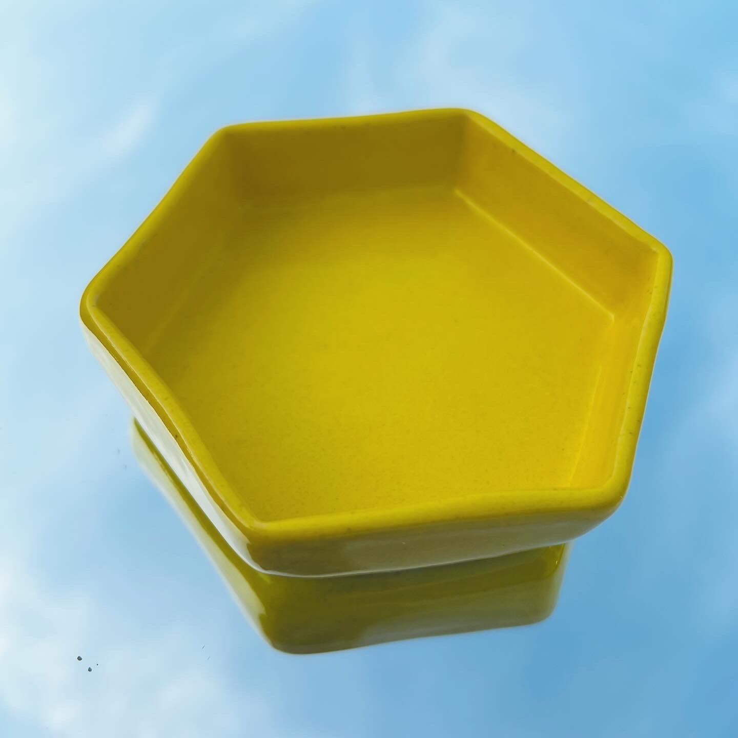 Handmade Pottery Dish - Sunshine Yellow