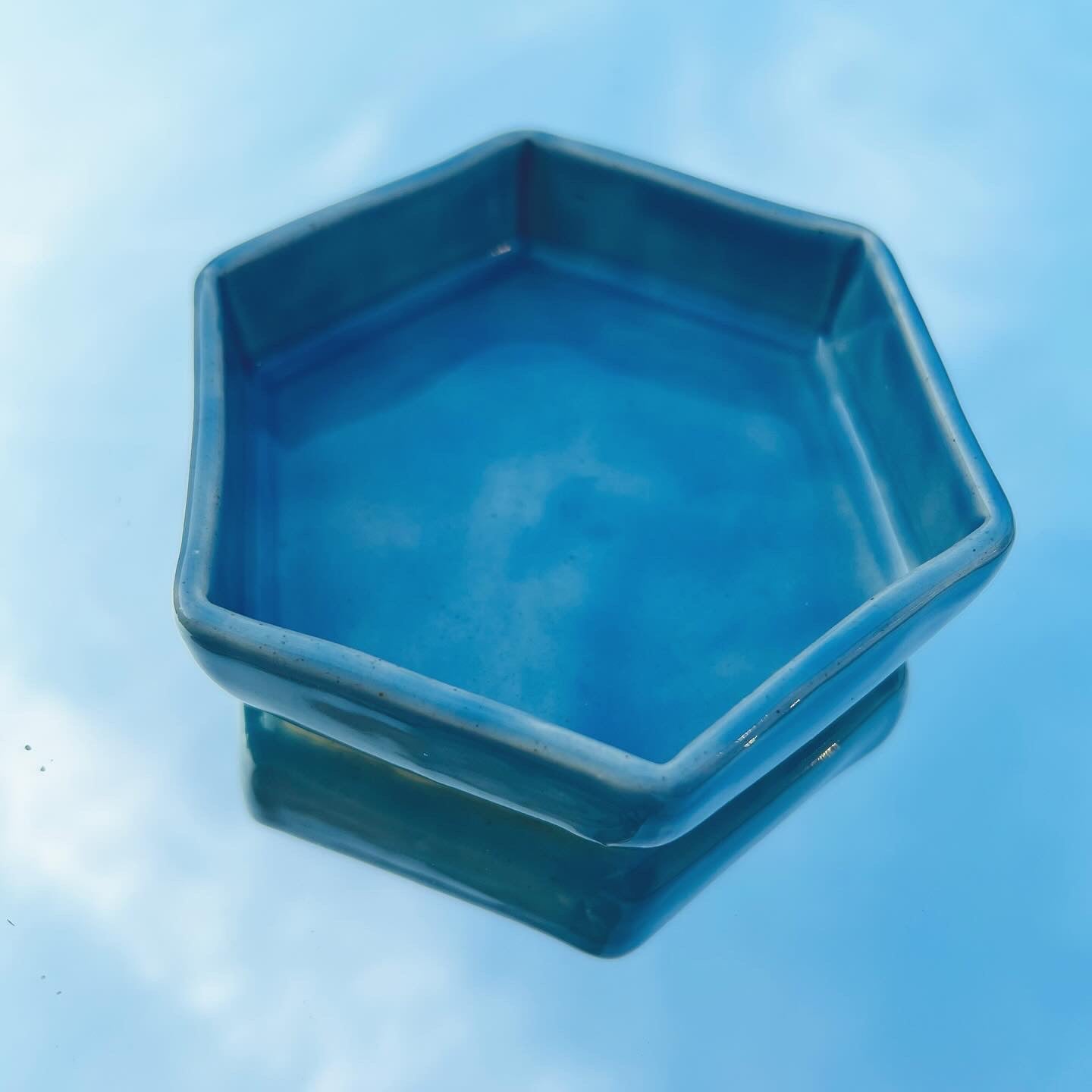 Handmade Pottery Dish - Sky Blue