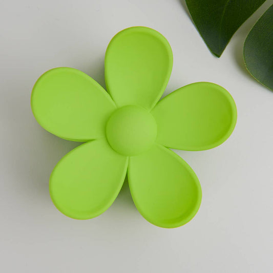 2.75'' Cute Large Flower Hair Claw Clips - Green