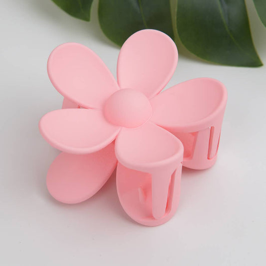 2.75'' Cute Large Flower Hair Claw Clips - Pink